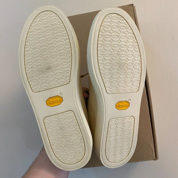 NIB Nisolo Bone Tan Elayna Everyday Sneakers Vibram Soles 7.5 - Picture 6 of 7